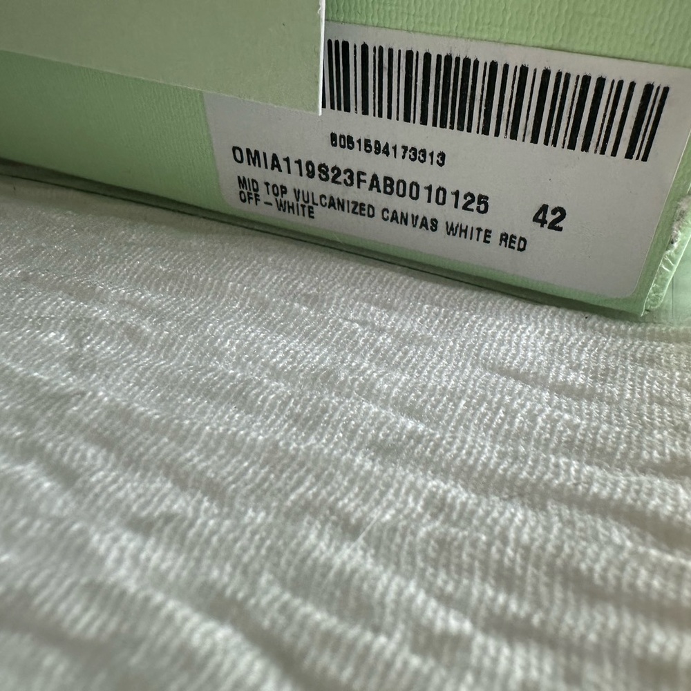 Off-White Red and White Sneakers - Picture 10 of 15